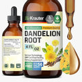 BIO KRAUTER Dandelion Tincture - Pure Dandelion Root Supplement for Liver & Kidney Support - 4 Fl. Oz - 56 Days of Supply - Vegan Extract Liquid Drops Non-GMO, No Fillers, No Sugar & Non-Alcohol