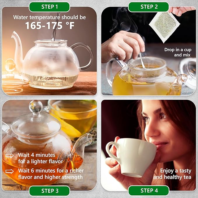 Yerba Mate Tea - Green Cut & Sifted - Unsmoked Energy Boost - 50 Tea Bags - Packed with Nutrients - Your Perfect Coffee Replacement