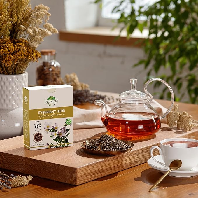 1.8 oz Eyebright Herb Tea Eyesight Tea (Euphrasia) -Tea Bags Eye Bright 50g