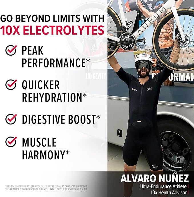 10X Health Electrolytes Powder Drink Mix Strawberry Lemonade w/Potassium, Magnesium & Mediterranean Sea Salt - Sugar-Free Electrolytes Powder - Non-GMO Electrolyte Packets - 30 Stickpacks