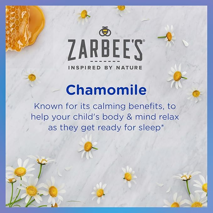 Zarbee's Gentle Bedtime Gummies for Kids - Melatonin-Free Blend of Natural Honey, Raspberry Lemon, and Chamomile Helps Children Unwind and Relax to Prepare for Sleep, 30ct