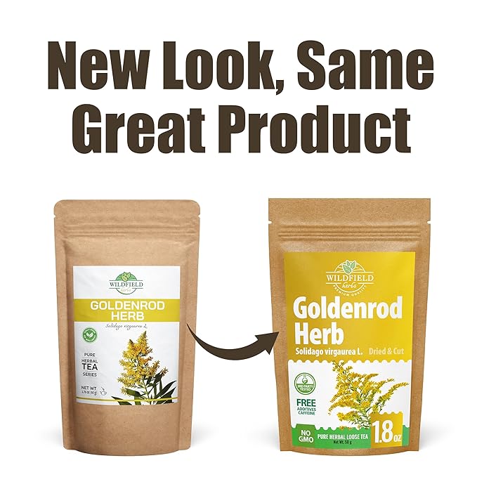 1.8 oz. Goldenrod Tea Herb Golden Root (Solidago Virgaurea L.) - 50g Dried Golden Rod Herbs Herbal Tea