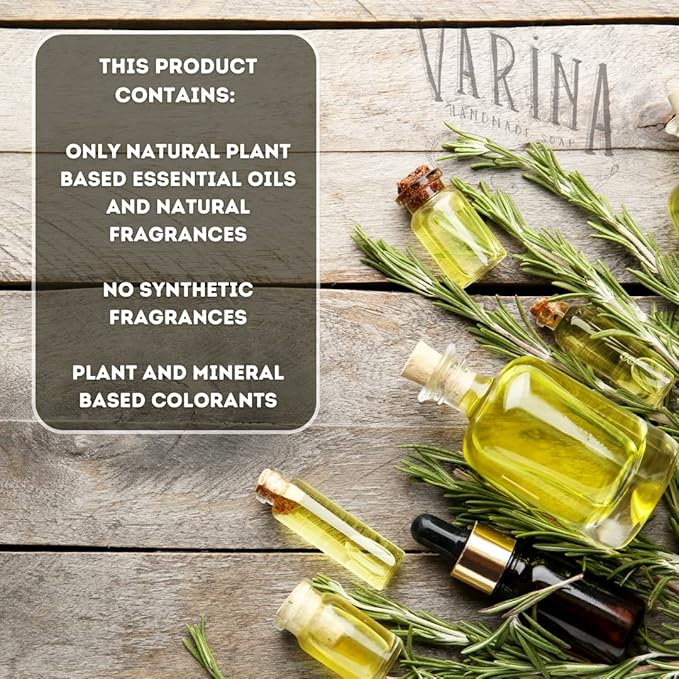 Varina Organic Sinus Soother Bar Soap - Gentle Cleansing for Sensitive Skin, Herbal and Mint - 3 Pack - Experience Healthy and Glowing Skin