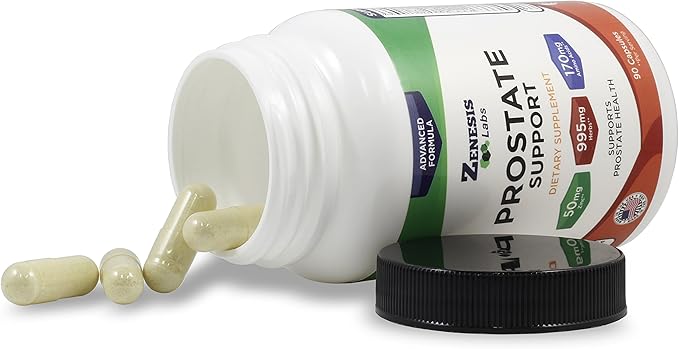 Zenesis Labs Prostate Health with Saw Palmetto - 90 Capsules - Also with Zinc, Copper, Pumpkin Seed, Burdock Root, Amino Acids, & Other Extracts - 45 Day Supply