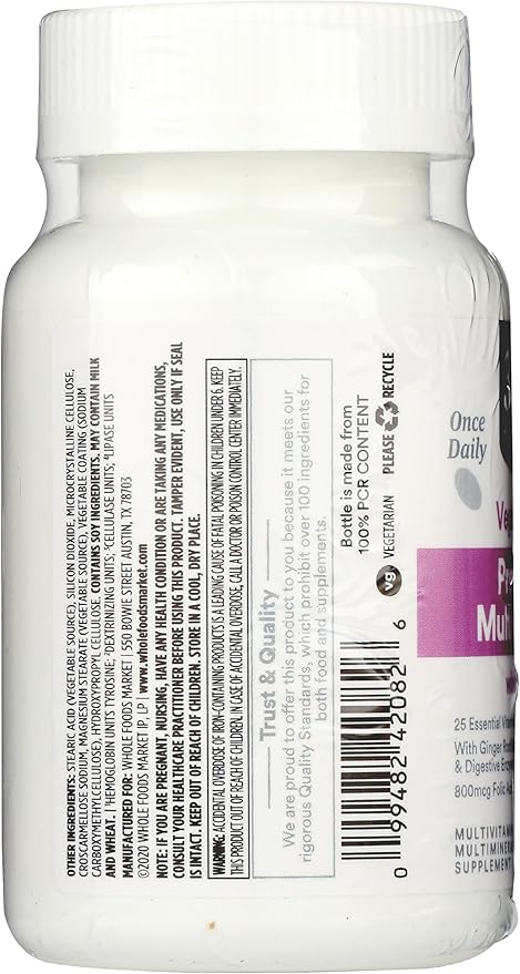 365 by Whole Foods Market, Prenatal Multivitamin with Iron, Vegetarian, 90 Count