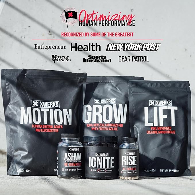 Xwerks Grow 100% New Zealand Grass Fed Whey Protein, 25g Pure Isolate Protein Powder Per Serving, All Natural Paleo and Keto Friendly, Soy Free Gluten Free Easy to Digest, Strawberry, 30 Servings