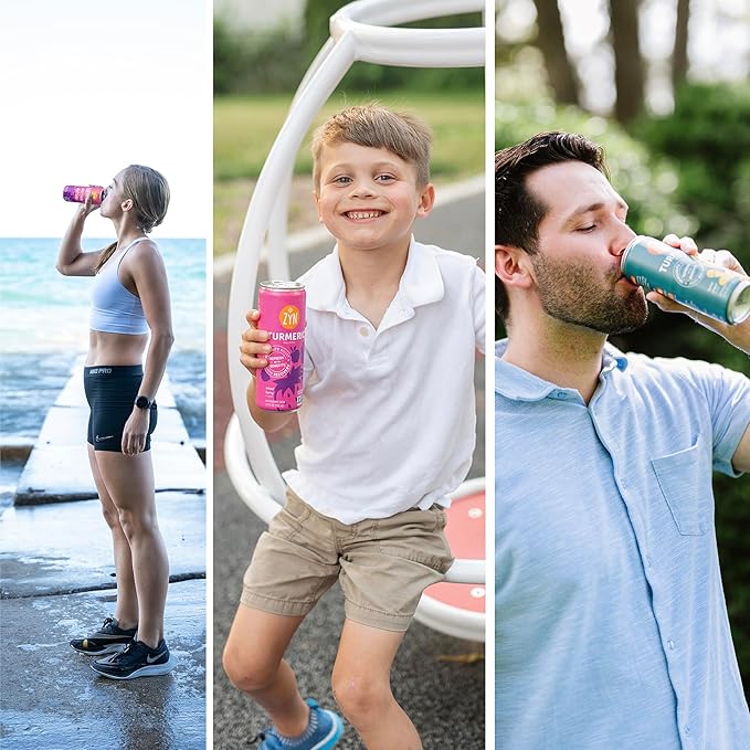 ZYN Turmeric Wellness Drink (24 Pack), Lemon Ginger Flavored Turmeric Curcumin Drink with Black Pepper, No Added Sugar, Low Carb & Low Calorie Drink, Clean Alternative