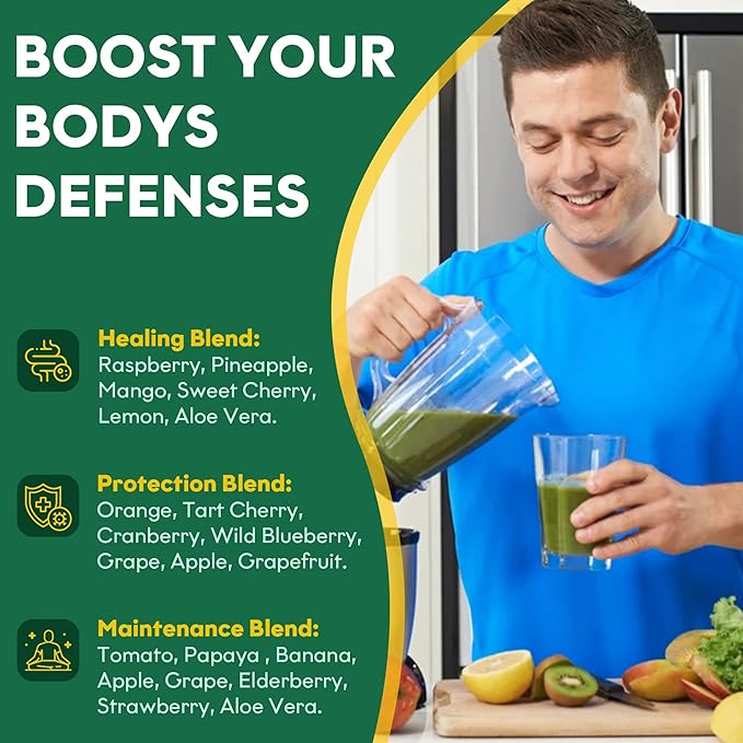 Fruits and Veggies Supplement Powerfull Blend of 39 Whole Fruits and Veggies, Fills Nutritional Gaps, Get Energy, Well-being. USA Made Non-GMO/Vegan/Gluten Free. Packaging May Vary (30 Day Supply)