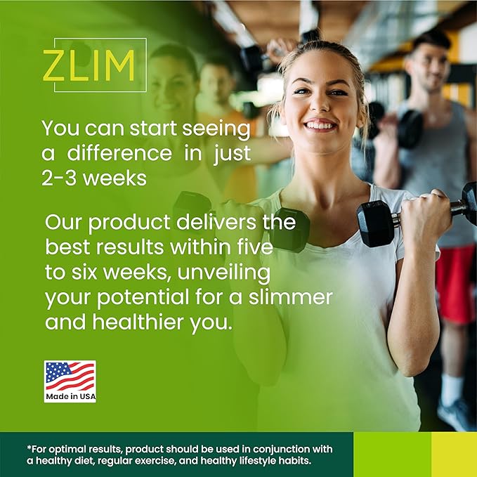 Zlim Appetite & Weight Supplement – Supports Healthy Digestion, Promotes Fiber & Antioxidant Intake, with Gymnema Sylvestre, Apple Pectin & Ashwagandha – All-Natural Ingredients (90 Veggie Capsules)