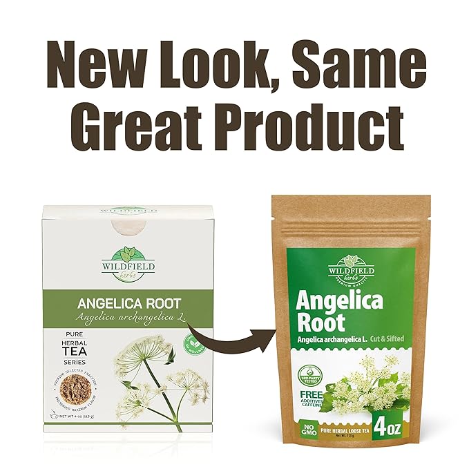 4 oz. Angelica Root Bulk Herb Herbal Tea (Angelica Archangelica) - 113g Herb Tea Raiz De Angelica
