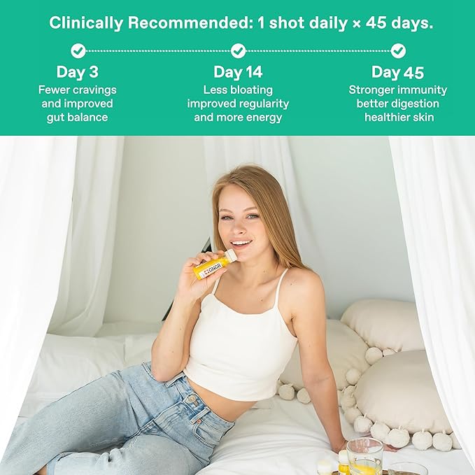 +GNGR Gut Health Booster – Prebiotic and Probiotic for Women & Men - Digestive Health, Immune Support, Bloating & Constipation Relief | Organic Ginger Shot with Apple Cider Vinegar 2 fl oz (12-Pack)