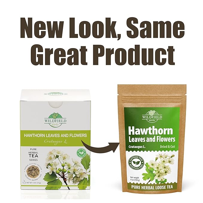 4 oz. Hawthorn Tea Hawthorne Leaf Flower Herbal Tea (Crataegus) - 113g Hawthorn Leaves & Flower Herb Espino Blanco Hojas
