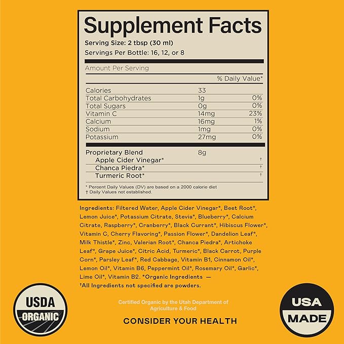 Complete Natural Gallbladder Complete - Liquid Supplement for Gallbladder Support, Liver Cleanse, and Digestive Health with Apple Cider Vinegar, Turmeric, Beet, Digestive Enzymes, Milk Thistle - 12oz