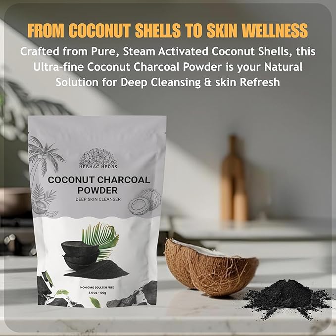 Activated Charcoal powder 100g | Coconut Charcoal Powder For face and Skin | | Derived from Coconut Shell | Removed dead skin, Impurities and Detoxify Skin