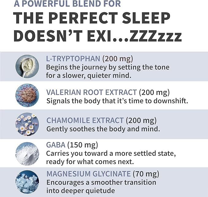 12-in-1 Sleep Support Capsules - Melatonin-Free, Non-Habit Forming Sleep Supplement with a Balanced Blend of Magnesium, Ashwagandha, L-Tryptophan, Valerian Root, GABA, 5-HTP (90 Capsules, Pack of 2)