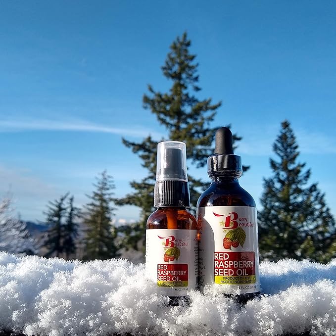 100% Pure Red Raspberry Seed Oil – 2 fl oz | Sustainably Cold-Pressed from Northwest Co-op Raspberries