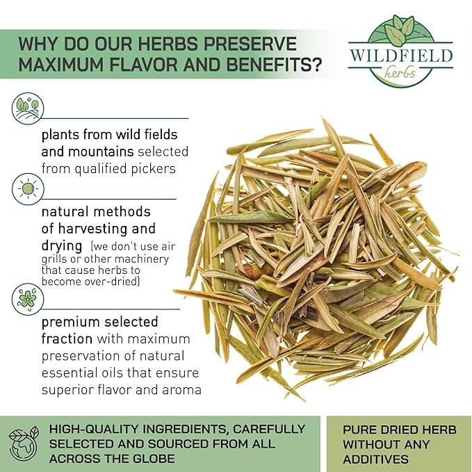 4 oz. Olive Leaf Tea Dried Olive Leaf Herbal Tea (Olea Europaea) - 113g Bags Herb Hojas De Olivo Secas