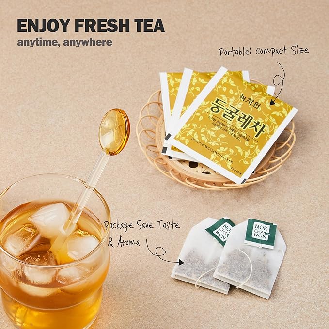 [Nokchawon] solomon seal tea & Brown Rice Tea | Toasted Korean Herbal Tea Blend | Nutty & Savory Flavor, korean food, Caffeine-Free, 50 Bags, 2.1oz(60g)