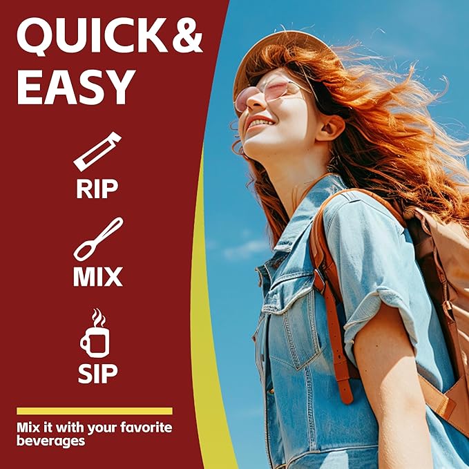 Zammex Bone Broth Packets-20g Collagen Protein-Beef Bone Broth Powder to Go-30 Travel Stick Packets-Supports Skin Nails Joints, Gut Health | Gluten-Free |Keto & Paleo Friendly (15 Servings)