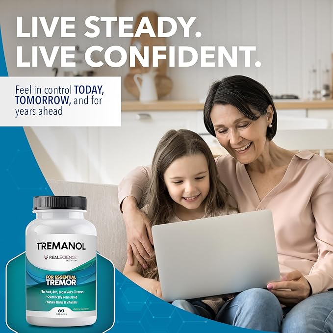 Tremanol Natural Aid Herbal Supplement – Includes Vitamin B2 & B12, Passionflower & Skullcap – 60 Caps (Pack of 3) – Made in USA