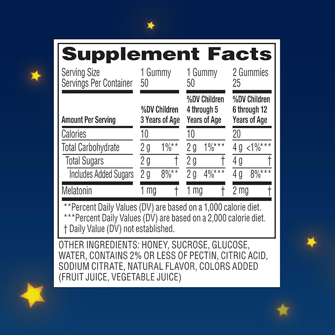 Zarbee's Kids Melatonin Gummy, 1mg Childrens Sleep Aid Supplement, Drug-Free & Effective Sleep Supplement for Children Ages 3 and Up, Non-Habit Forming, Natural Watermelon Flavor, 60 Gummies