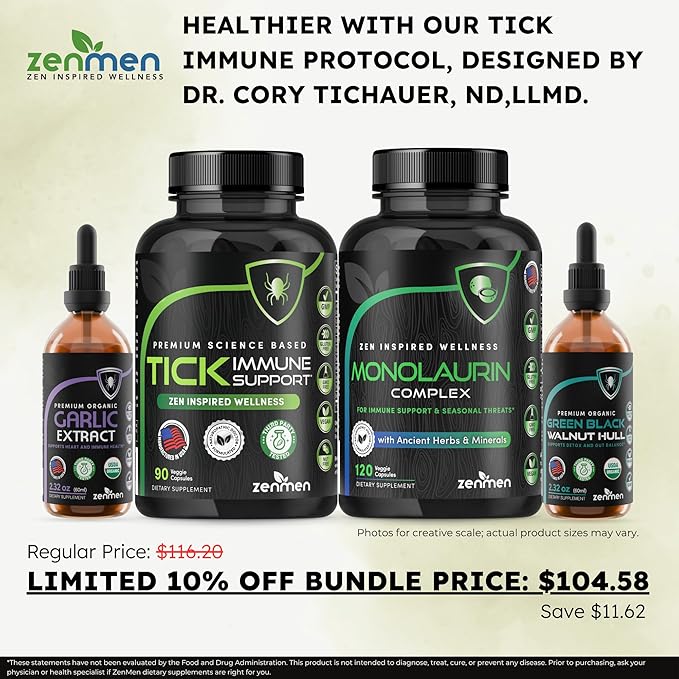 Zenmen Organic Green Black Walnut Hull Tincture - Highly Potent Formula for Immune Support and Source of Antioxidants - 2.32 oz / 60ml, Vegan, Manufactured in The USA