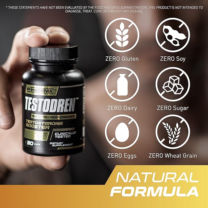 2X-TESTO Stack | DIM 3X & Testodren Bundle | Support Testosterone Levels | Improve Muscle Growth | Made in USA