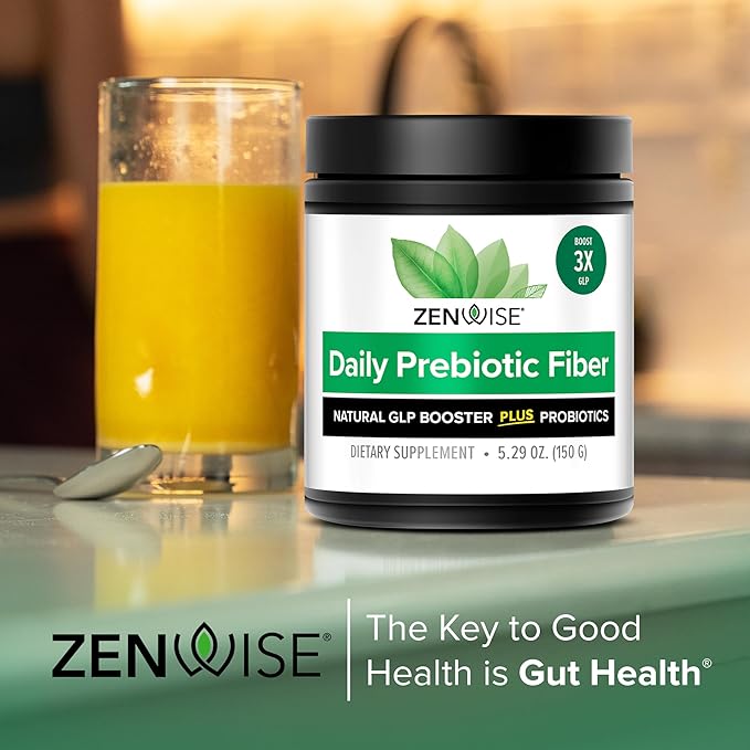 Zenwise Health ZenGLP-1, Natural GLP-1 with Metabolic Probiotics to Help Control Hunger & Cravings and Support Digestive Health - GLP-1 Supplement Support for Women & Men - 15-Day Serving