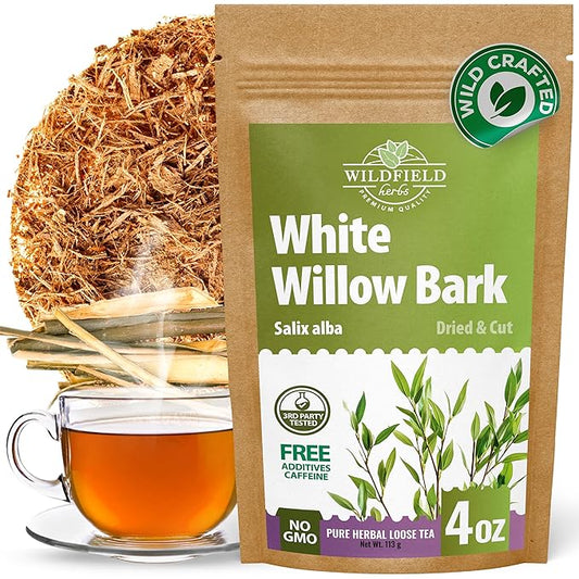 4 oz. White Willow Bark Tea Herbal (Salix Alba) - 113g White Willow Bark Herb Tea Corteza De Sauce