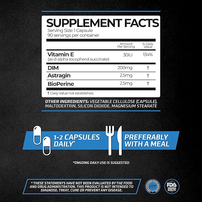 2X-TESTO Stack | DIM 3X & Testodren Bundle | Support Testosterone Levels | Improve Muscle Growth | Made in USA