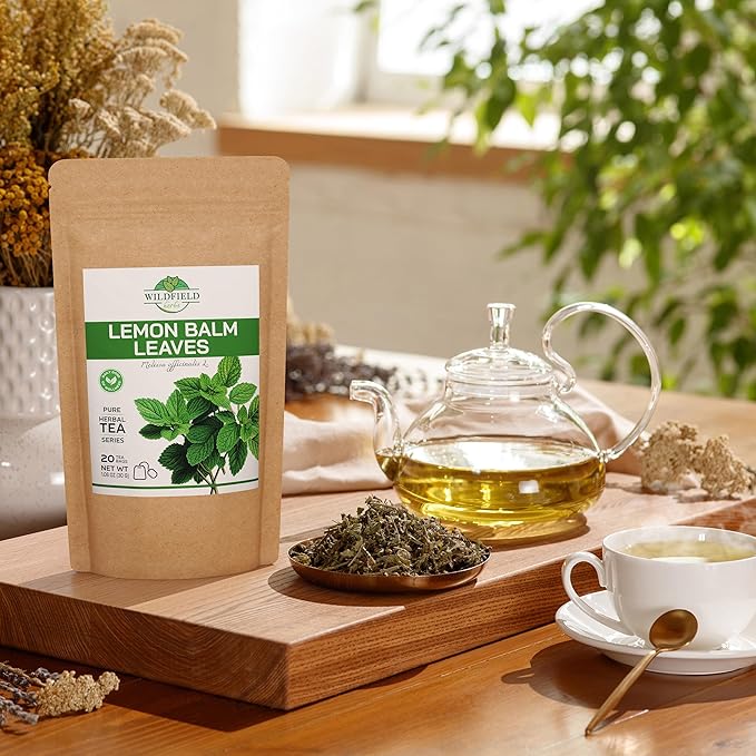 20 Bags Dried Lemon Balm Herb Frontier Loose Lemon Balm Tea (Melissa Officinalis Tea) - 20 Count 1.5 g Bags Melissa Herb Te De Toronjil