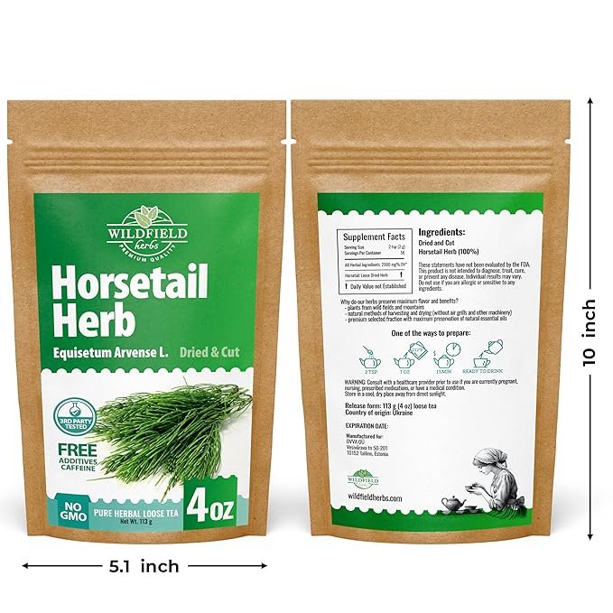 4 oz. Horsetail Herb Horsetail Tea Cola De Caballo Hierba Horse Tail (Equisetum Arvense) - 113g Herb Tea Horse Tail