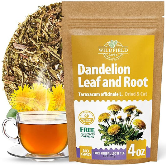 4 oz. Dandelion Leaf Root Tea Dandelion Tea Herbal (Taraxacum) - 113g Herbhojas Y Raнz De Diente De Leуn
