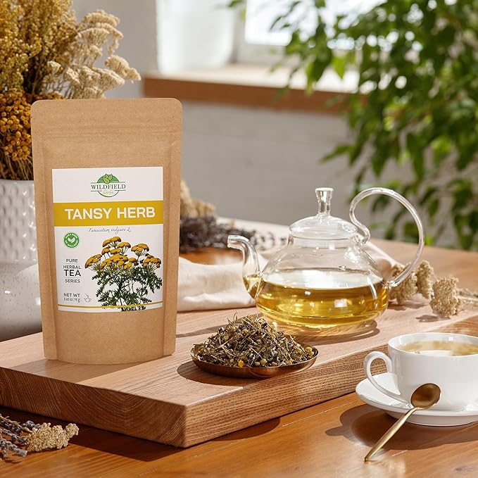 3 oz. Dried Tansy Flowers Herb Tea (Tanacetum Vulgare L.) Pishma Herbal Tea - 75g