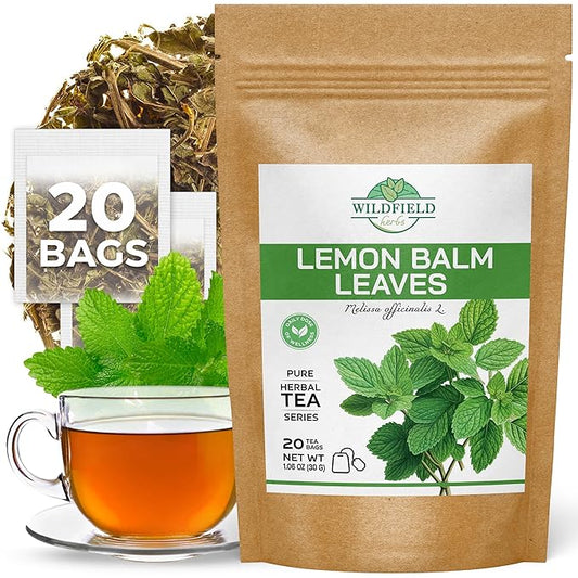 20 Bags Dried Lemon Balm Herb Frontier Loose Lemon Balm Tea (Melissa Officinalis Tea) - 20 Count 1.5 g Bags Melissa Herb Te De Toronjil