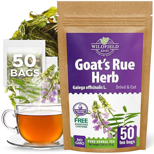 50 Bags Goat’S Rue Goat'S Goats Rue Herb Tea (Galega Officinalis L.) - 24 Count 2g Bags Herbal Tea French Lilac Ruda De Cabra