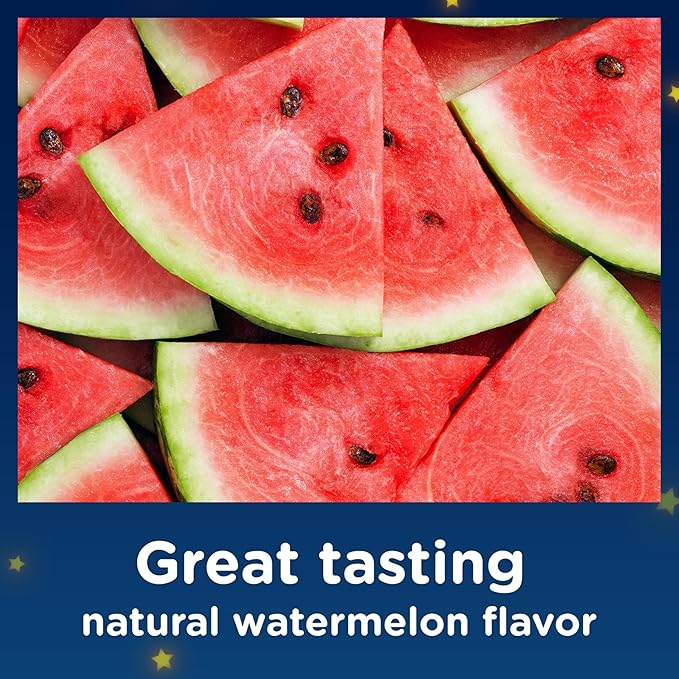 Zarbee's Kids Melatonin Gummy, 1mg Childrens Sleep Aid Supplement, Drug-Free & Effective Sleep Supplement for Children Ages 3 and Up, Non-Habit Forming, Natural Watermelon Flavor, 60 Gummies