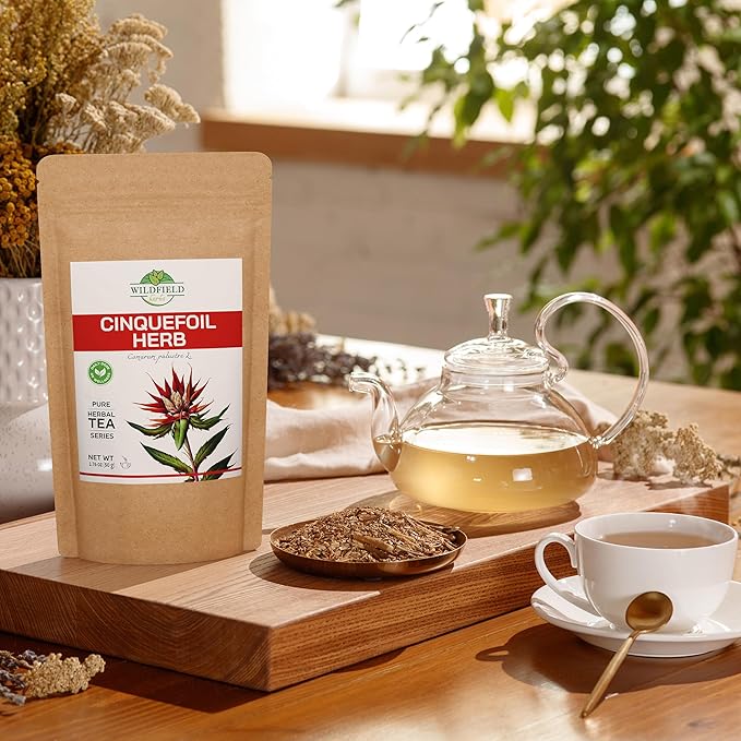 1.8 oz Cinquefoil Herb Dried Five Finger Grass Herb Potentilla Palustris Tea (Comarum Palustre L.) - 50g Sabelnik Herbal Tea