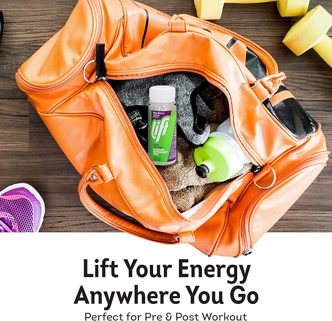 Lift Glucose Fast-Acting Glucose Energy Juice Shots, Very Berry, Caffeine-free, 2.0 fl oz Bottles (Pack of 12)