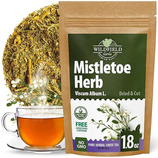 1.8 oz. Dried Mistletoe Herb Tea Goat'S (Viscum) - 50g Mistletoe Herb Herbal Tea Muerdago