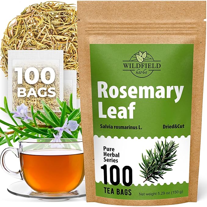 100 Bags Rosemary Tea Herbal Tea (Salvia Rosmarinus) - 100 Count 1.5g Bags Rosemary Herb Te De Romero