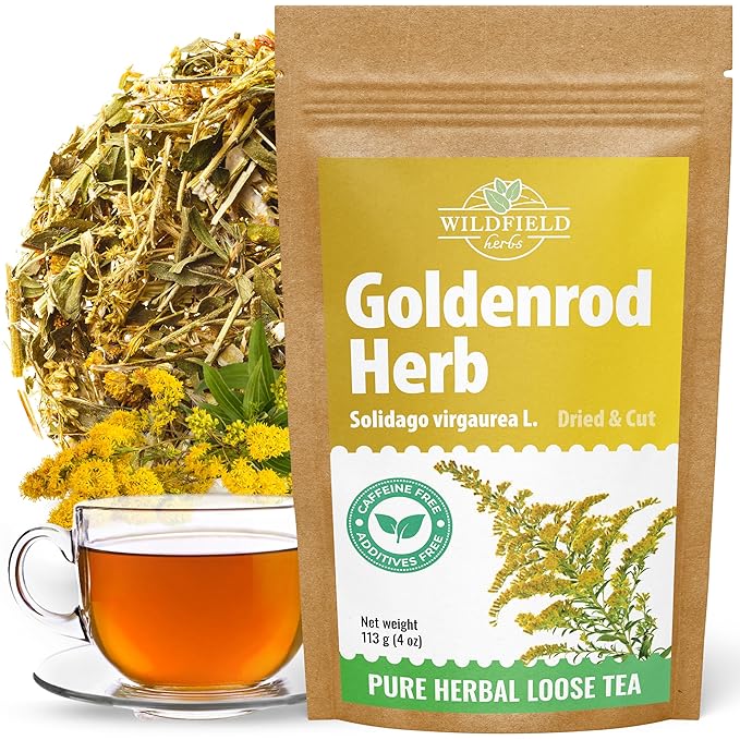 4 oz. Goldenrod Tea Herb Golden (Solidago Virgaurea L.) - 113 g Dried Golden Rod Herbs Herbal Tea