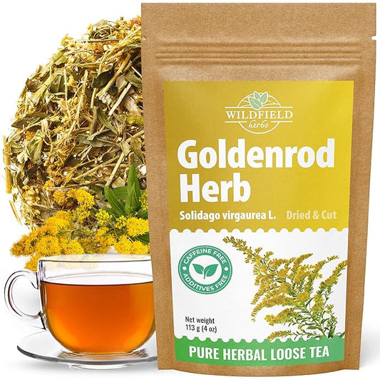 4 oz. Goldenrod Tea Herb Golden (Solidago Virgaurea L.) - 113 g Dried Golden Rod Herbs Herbal Tea