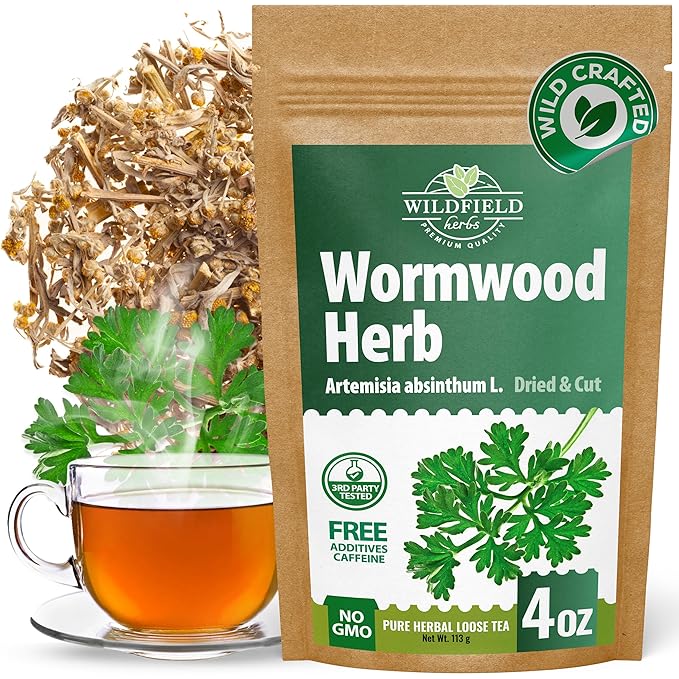4 oz. Wormwood Tea Wormwood Herb Dried Herb Tea (Artemisia Absinthium) - 113g Dry Wood Worm Artemisiae Absinthii Herba Artemisa Ajenjo Hierba