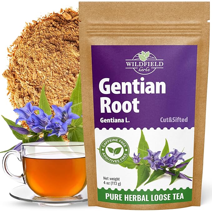 4 oz. Gentian Root Dried Gentian Root Herbal Tea (Gentiana Lutea) - 113g Raiz De Genciana