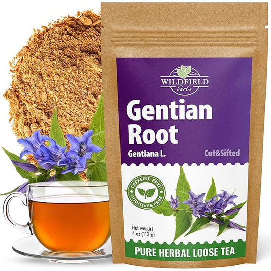 4 oz. Gentian Root Dried Gentian Root Herbal Tea (Gentiana Lutea) - 113g Raiz De Genciana