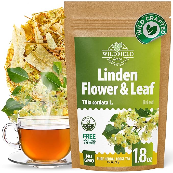 1.8 oz. Linden Tea Loose Leaf Te De Tilo Dried Linden Blossom Herb (Tilia Cordata) - 50g Tea Herbal Lipa Tila