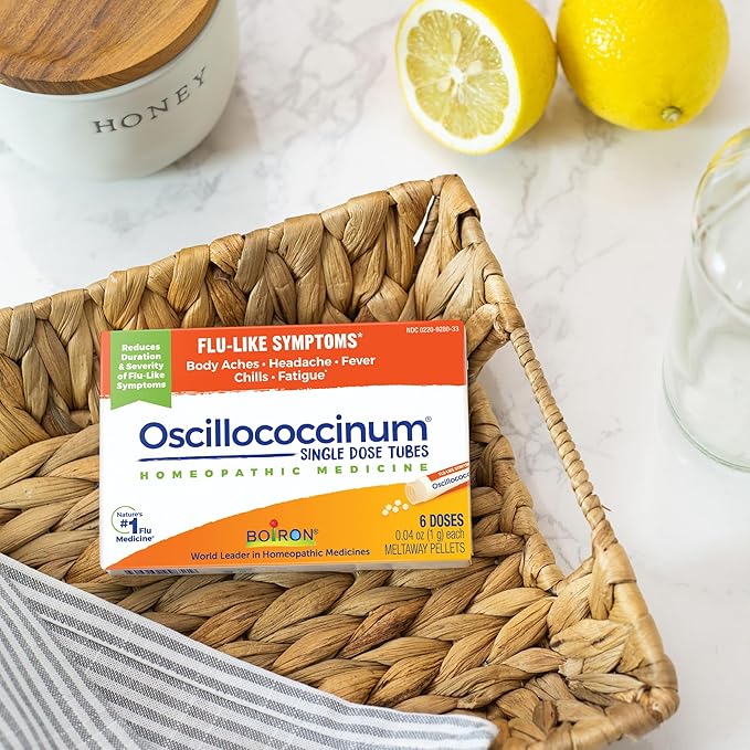 Boiron Oscillococcinum for Relief from Flu-Like Symptoms of Body Aches, Headache, Fever, Chills, and Fatigue - 6 Doses