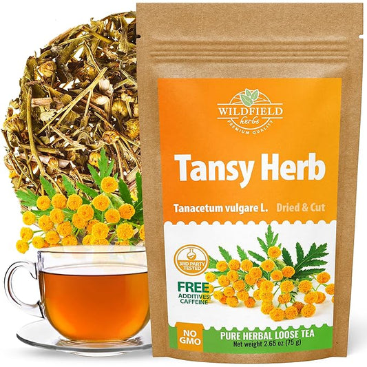 3 oz. Dried Tansy Flowers Herb Tea (Tanacetum Vulgare L.) Pishma Herbal Tea - 75g
