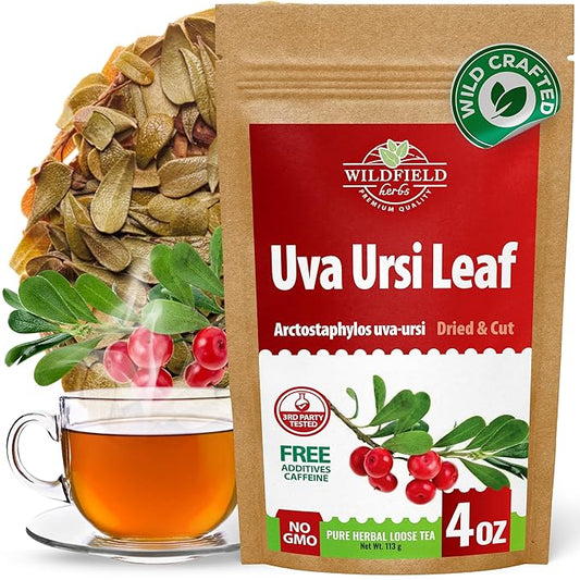 4 oz. Uva Ursi Leaf Uva Ursi Tea Herbal (Arctostaphylos Uva-Ursi) - 113g Uva-Ursi Herb Tea Arctostaphylos Uva-Ursi